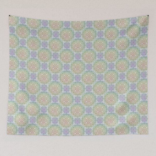 Item preview, Soft Rainbow Mandala Tile designed and sold by Moonlit Datura.