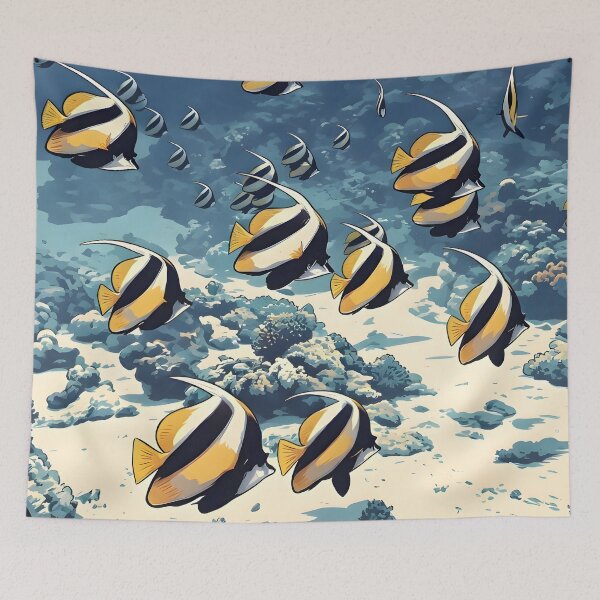Item preview, golden ocean adventure vintage nature wall art designed and sold by Spirit of Siam.