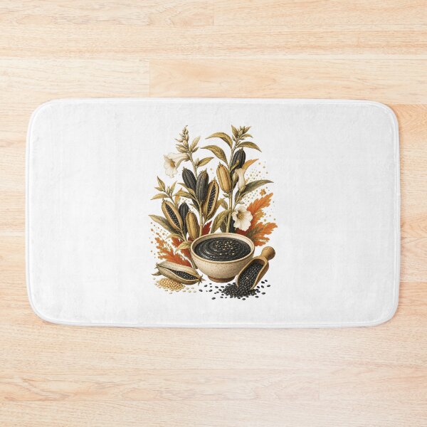 Item preview, Black Sesame Dessert Art and Cute Asian Food Illustration designed and sold by AMICO77.