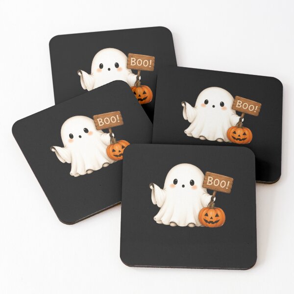 Item preview, Cute Ghost with Pumpkin designed and sold by abieran.