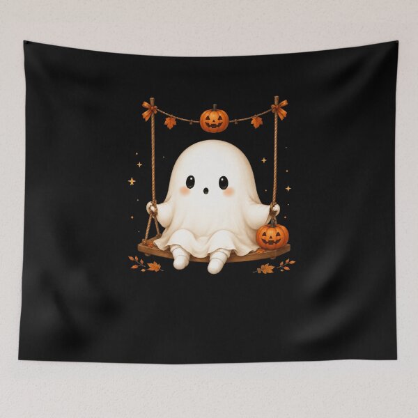 Item preview, Cute Ghost on a Swing designed and sold by abieran.