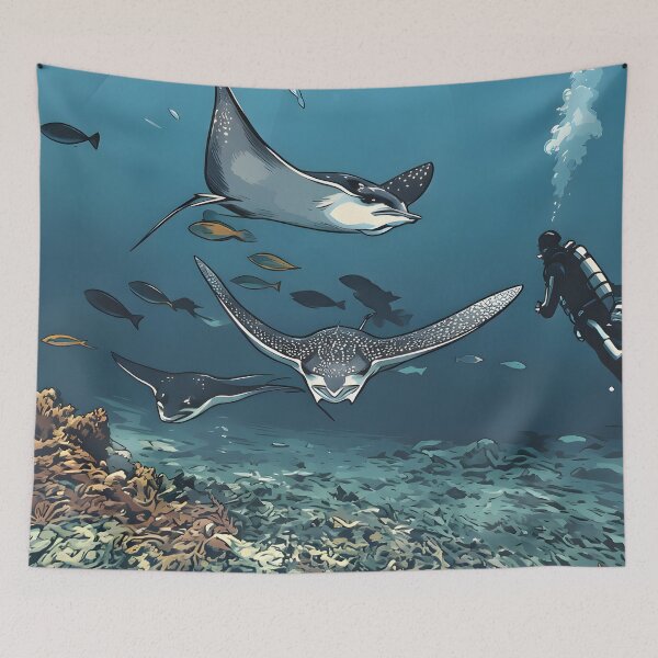 Item preview, golden ocean adventure vintage nature wall art designed and sold by Spirit of Siam.