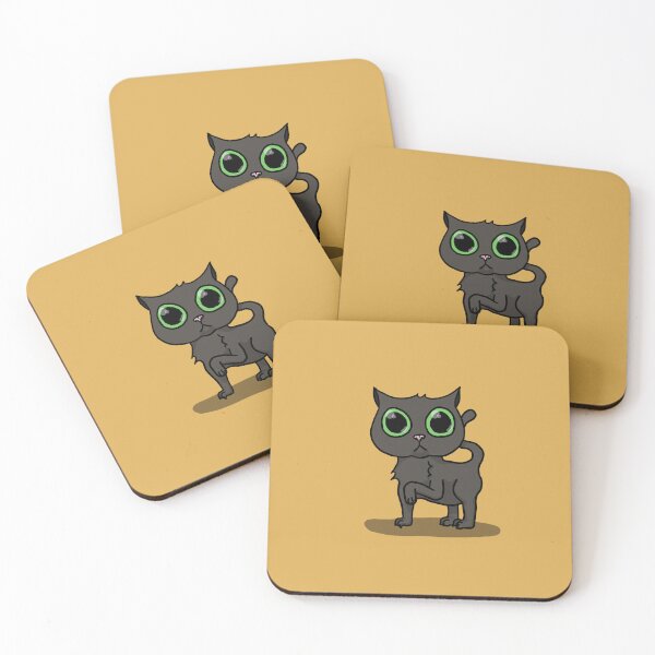 Item preview, Cute Black Cat with Green Eyes designed and sold by Clipboard Creations.