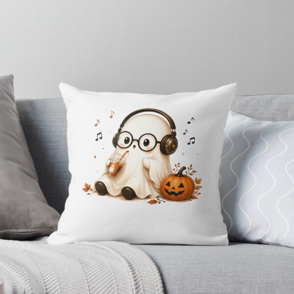 Item preview, Cute Ghost with Headphones designed and sold by abieran.