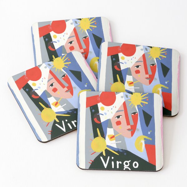 Item preview, Virgo Analytical Spirit Abstract Geometric Face Composition Bold Energetic Astrology Inspired Art designed and sold by OlfactoART Studio.