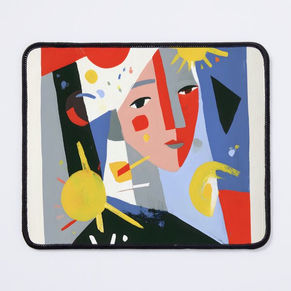 Item preview, Virgo Analytical Spirit Abstract Geometric Face Composition Bold Energetic Astrology Inspired Art designed and sold by OlfactoART Studio.