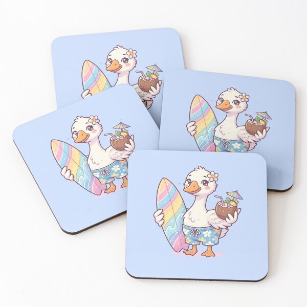 Item preview, Surfing Duck with Drink designed and sold by abieran.