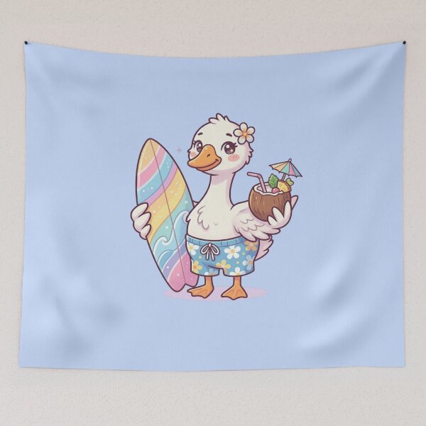 Item preview, Surfing Duck with Drink designed and sold by abieran.
