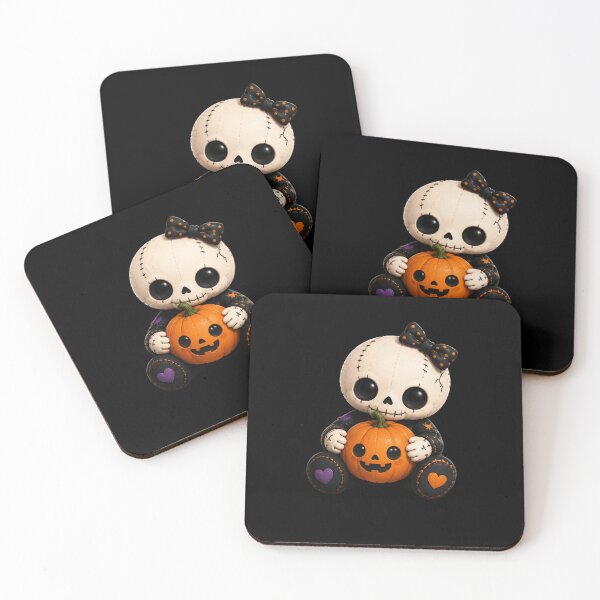 Item preview, Adorable Skeleton with Pumpkin designed and sold by abieran.