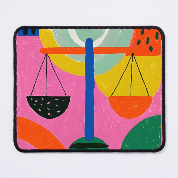 Item preview, Libra Balance of Harmony Abstract Scales Geometric Zodiac Composition Modern Astrology Inspired Art designed and sold by OlfactoART Studio.