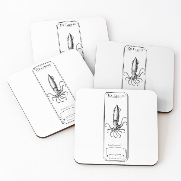 Item preview, Bookplate / Bookmark - Giant Squid (version 1) designed and sold by dJosh's Other Stuff.