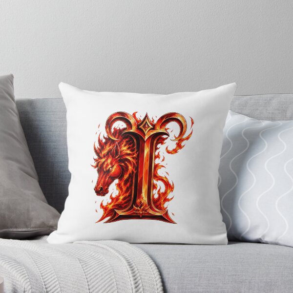 Item preview, Aries Emberstallion Flameglyph Letter I designed and sold by BlissBlvdShop.
