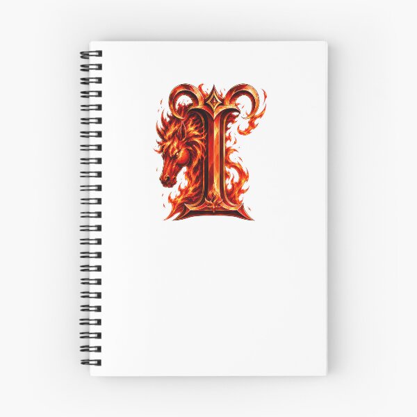 Item preview, Aries Emberstallion Flameglyph Letter I designed and sold by BlissBlvdShop.