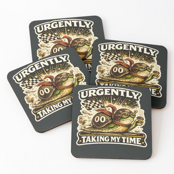 Item preview, Urgently Taking My Time Funny Racing Snail designed and sold by MustHaveVibes.