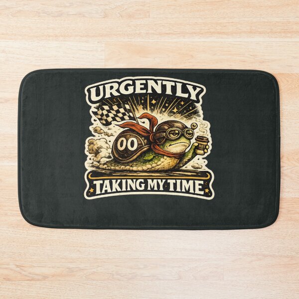 Item preview, Urgently Taking My Time Funny Racing Snail designed and sold by MustHaveVibes.
