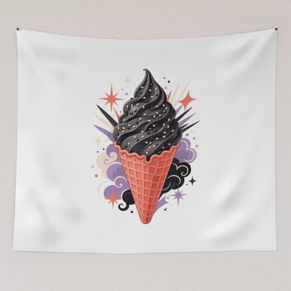 Item preview, Black Sesame Dessert Art and Cute Asian Food Illustration designed and sold by AMICO77.