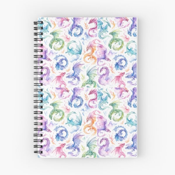 Item preview, Watercolor Dragons Fantasy Pattern designed and sold by Moizento.