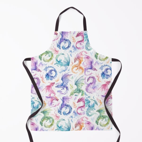 Item preview, Watercolor Dragons Fantasy Pattern designed and sold by Moizento.
