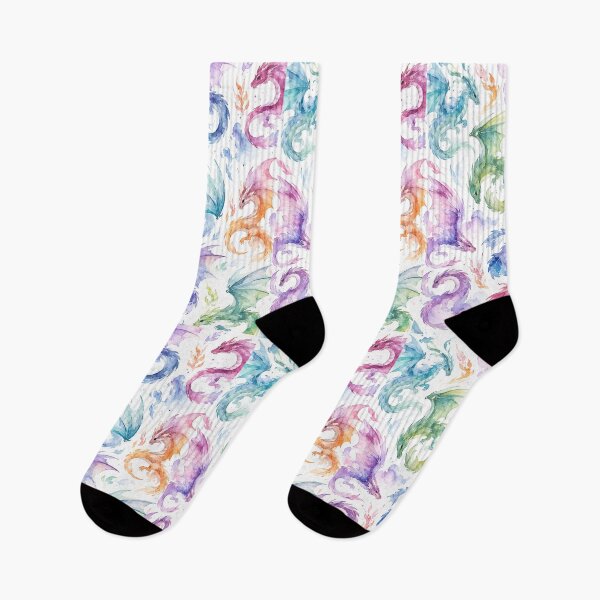 Item preview, Watercolor Dragons Fantasy Pattern designed and sold by Moizento.