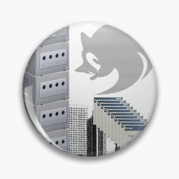 Item preview, Grayscale Gamecube sonic aesthetic print cybercore designed and sold by heademptyannie.