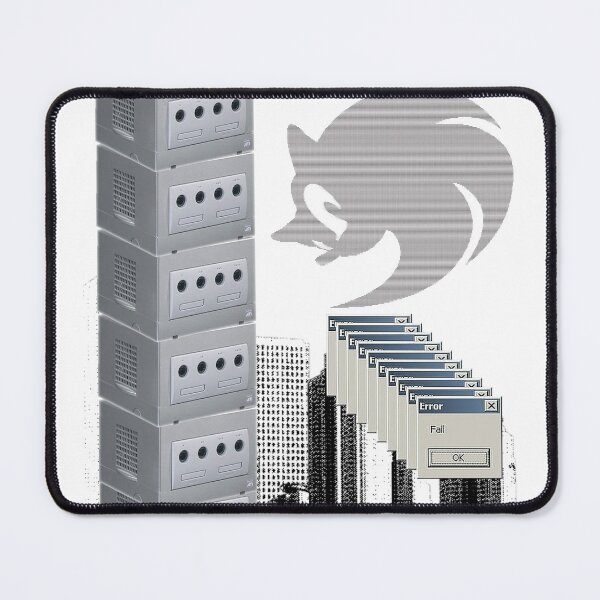 Item preview, Grayscale Gamecube sonic aesthetic print cybercore designed and sold by heademptyannie.