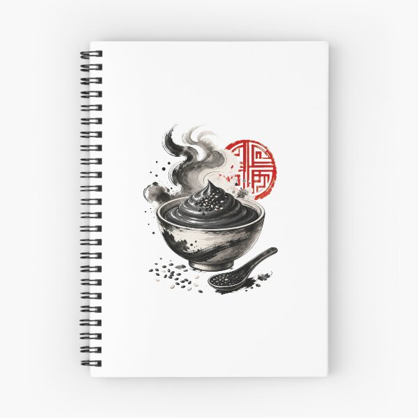 Item preview, Black Sesame Dessert Art and Cute Asian Food Illustration designed and sold by AMICO77.