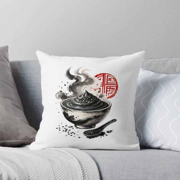 Item preview, Black Sesame Dessert Art and Cute Asian Food Illustration designed and sold by AMICO77.