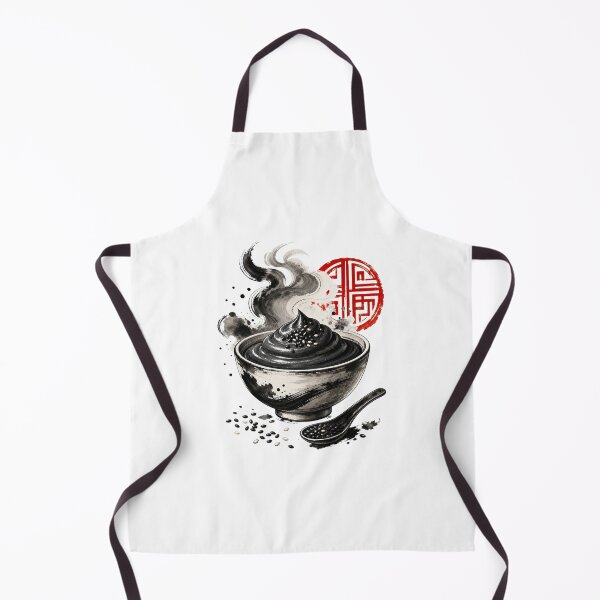 Item preview, Black Sesame Dessert Art and Cute Asian Food Illustration designed and sold by AMICO77.