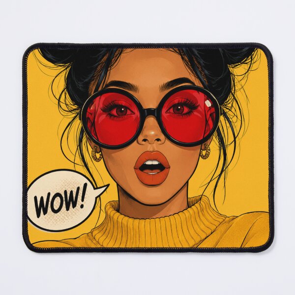 Item preview, WOW! Fashion Girl with Red Sunglasses | Pop Art Aest designed and sold by EatPrayLive.