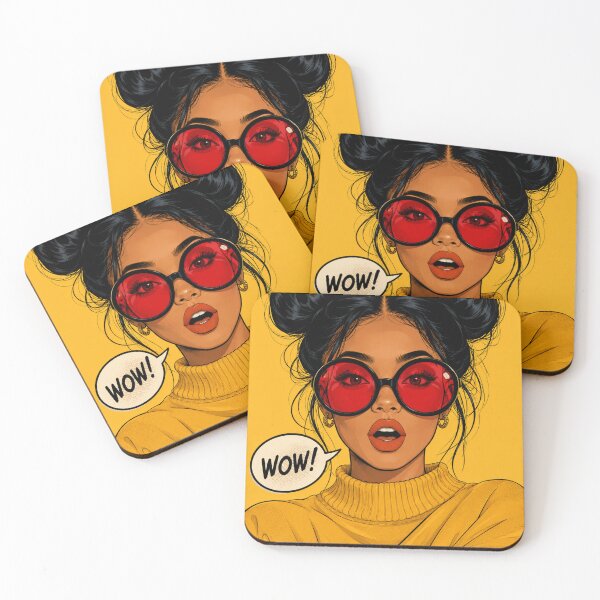 Item preview, WOW! Fashion Girl with Red Sunglasses | Pop Art Aest designed and sold by EatPrayLive.