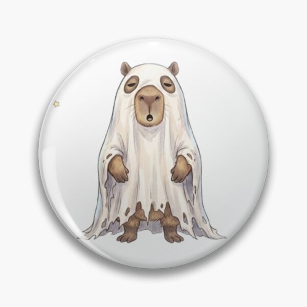 Item preview, Sleepy Ghost Capybara designed and sold by Snurly.