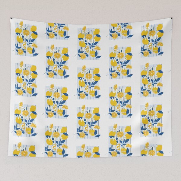 Item preview, Retro Lemon Citrus Pattern Emit Your Light designed and sold by Emit Eminence.