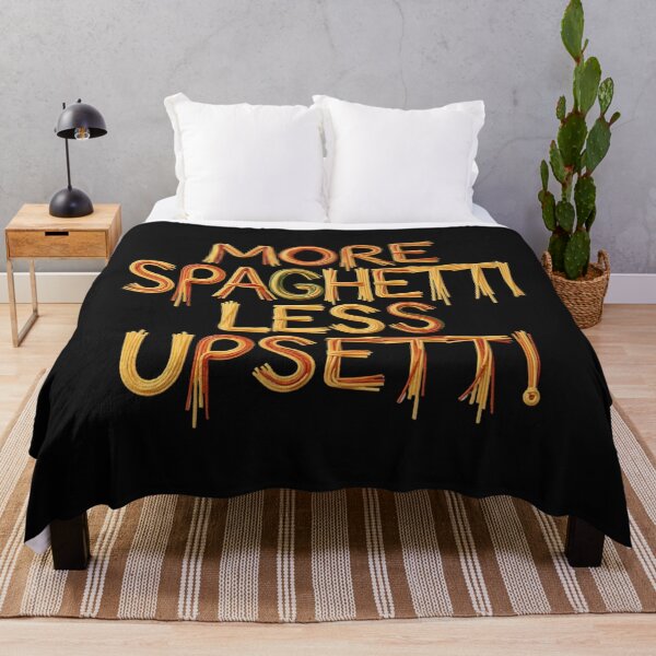 Item preview, More Spaghetti Less Upsetti - Funny Pasta Typography designed and sold by zuczekgti.
