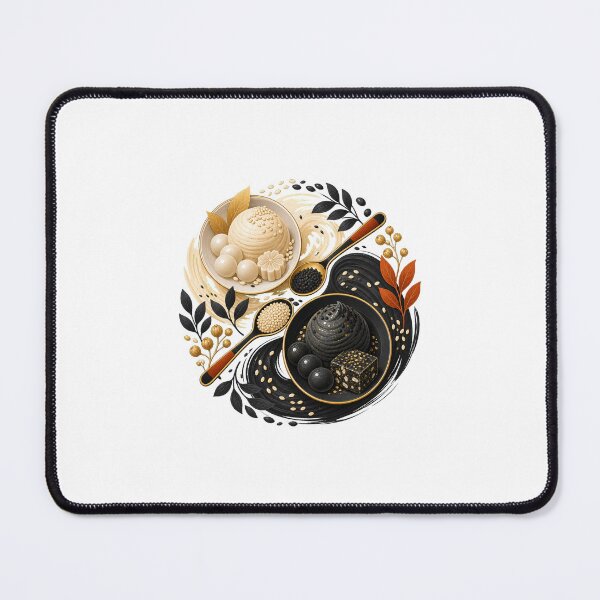 Item preview, Black Sesame Dessert Art and Cute Asian Food Illustration designed and sold by AMICO77.