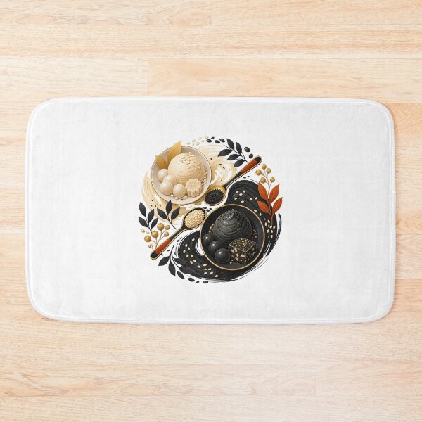 Item preview, Black Sesame Dessert Art and Cute Asian Food Illustration designed and sold by AMICO77.