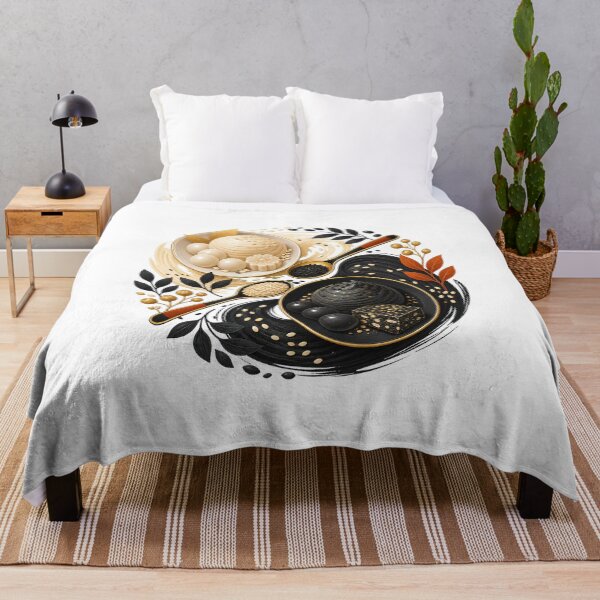 Item preview, Black Sesame Dessert Art and Cute Asian Food Illustration designed and sold by AMICO77.