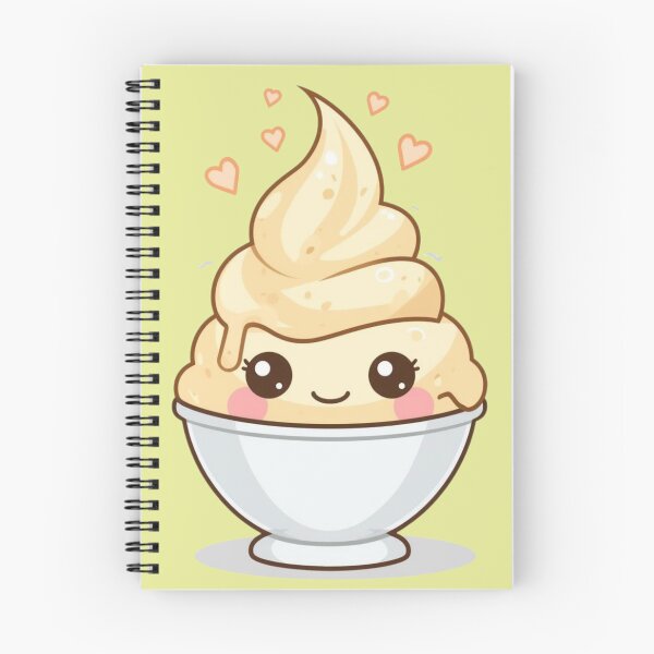 Item preview, Cute Kawaii Vanilla Soft Serve Bowl Art designed and sold by Uniquely Yours.