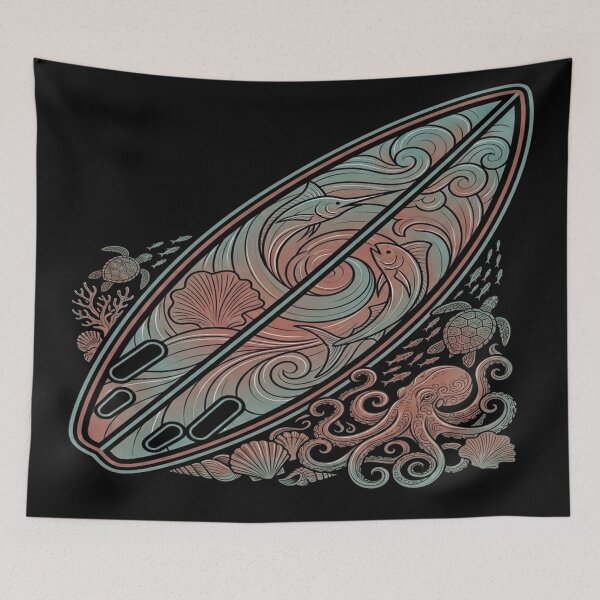 Item preview, Cute Sea Life Surfboard  designed and sold by SurferLife.