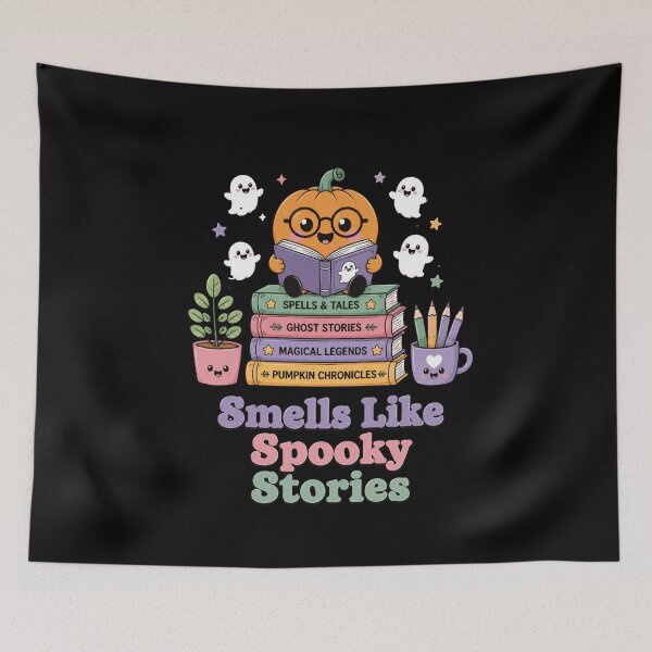 Item preview, Pumpkin Reading Spooky Stories designed and sold by abieran.