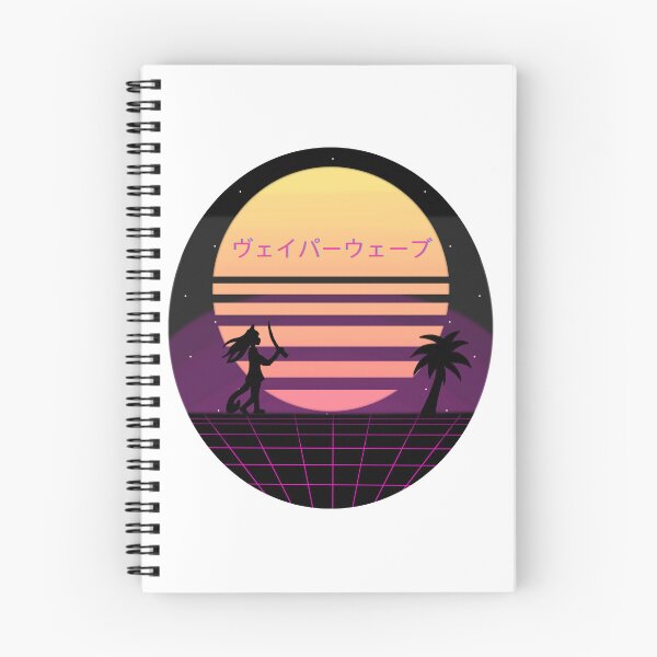 Item preview, Vaporwave Sun with Samurai Catgirl and Palm designed and sold by TimCreations.