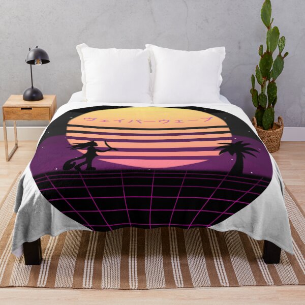 Item preview, Vaporwave Sun with Samurai Catgirl and Palm designed and sold by TimCreations.