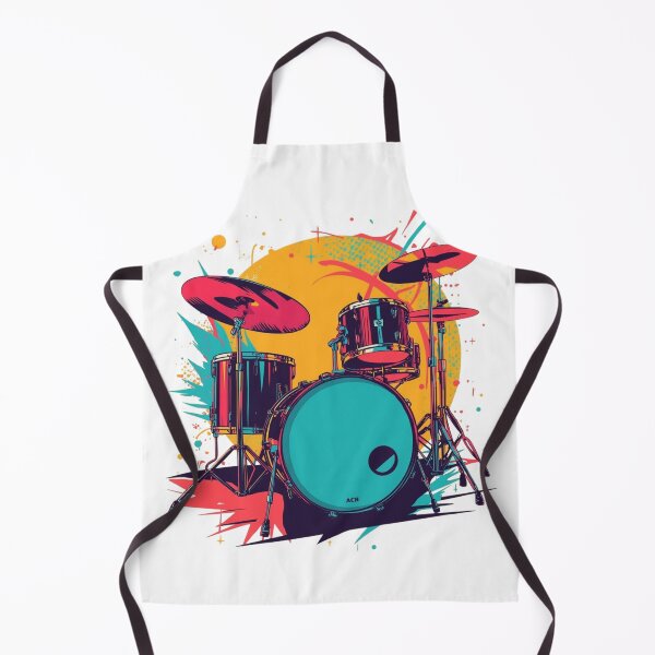 Item preview, Vibrant Retro Drum Kit Pop Art – Colorful Drummer Graphic designed and sold by Rhythm Thru Art .