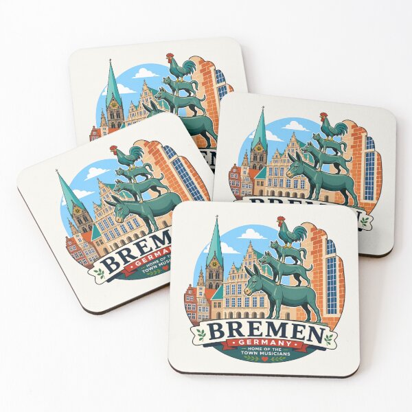 Item preview, Bremen, Germany - Bremen Town Musicians designed and sold by Myra365Art.