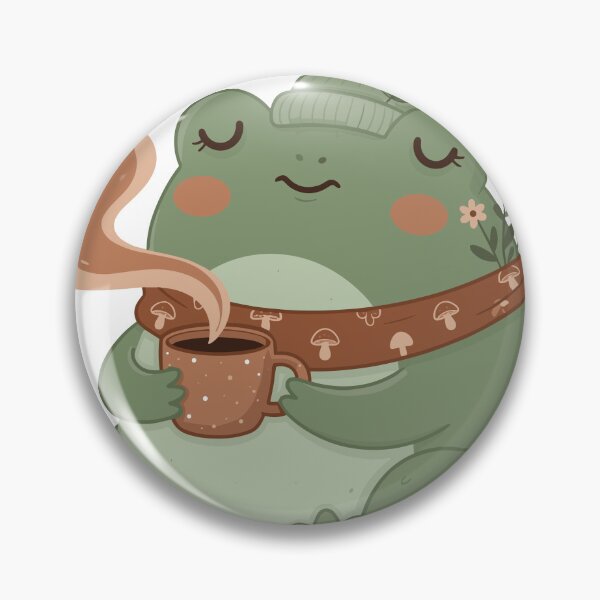 Item preview, Cute Coffee Frog Sticker | Cozy Goblincore Frog Lover Gift designed and sold by diegomenjivar92.