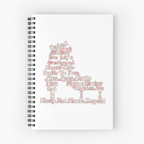 Item preview, Figure Skate- Skate Terms in Coral and White  Fluid Paint Pour Design designed and sold by Purposely Designed.