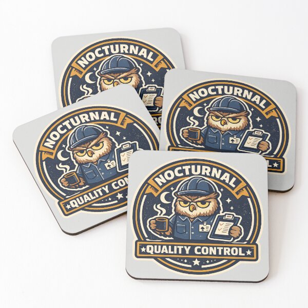 Item preview, Nocturnal Quality Control Shirt, Funny Night Owl Tee, Owl Humor Graphic, Night Shift Gift, Industrial Badge Design, Late Night Worker Shirt designed and sold by  MAD's Recreation Studio.