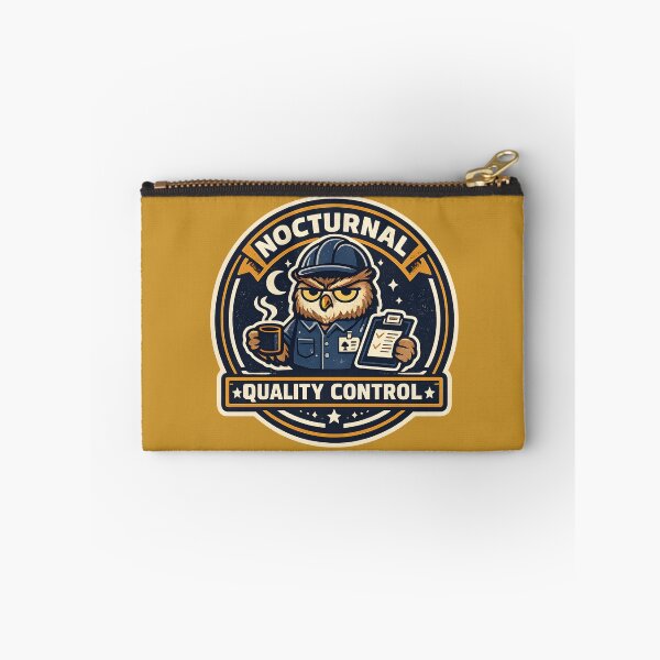 Item preview, Nocturnal Quality Control Shirt, Funny Night Owl Tee, Owl Humor Graphic, Night Shift Gift, Industrial Badge Design, Late Night Worker Shirt designed and sold by  MAD's Recreation Studio.