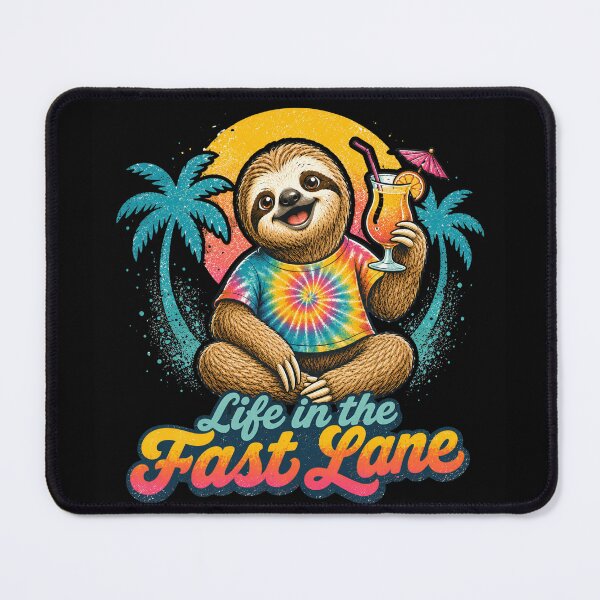 Item preview, Life in the Fast Lane Sloth Summer Design designed and sold by WHConwayDesigns.