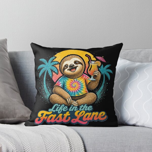 Item preview, Life in the Fast Lane Sloth Summer Design designed and sold by WHConwayDesigns.