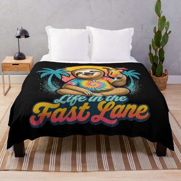 Item preview, Life in the Fast Lane Sloth Summer Design designed and sold by WHConwayDesigns.